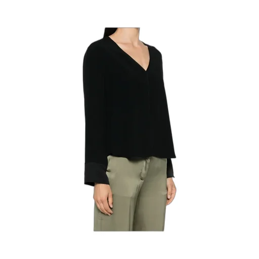 V-Neck Slit-Hem Sweater