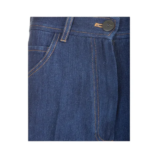 Belt-Loop Denim Shorts