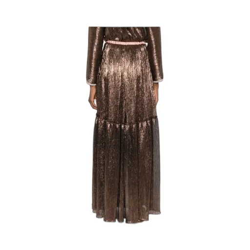 Tiered Lamé Skirt