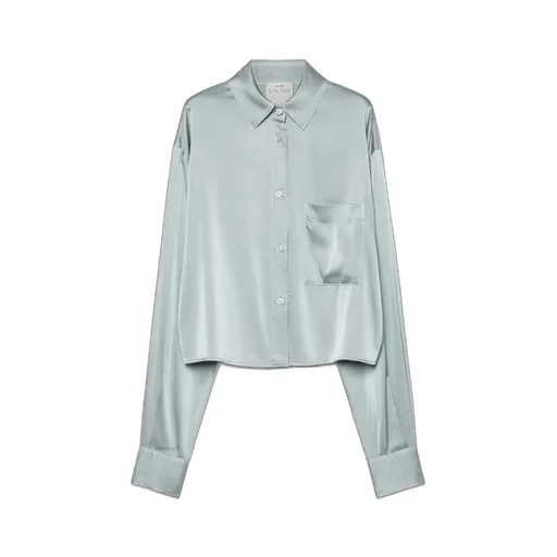 Satin Button-Up Top