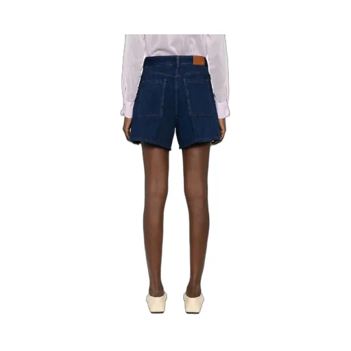 Belt-Loop Denim Shorts