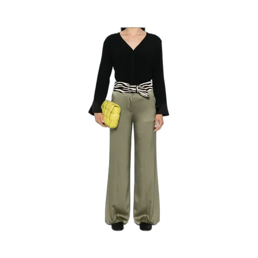 V-Neck Slit-Hem Sweater