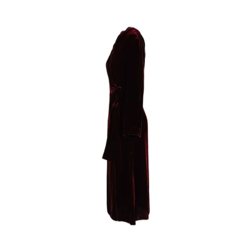 Velvet Crossover Midi Dress