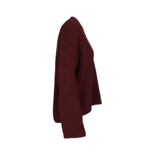 V-Neck Ribbed Knitwear