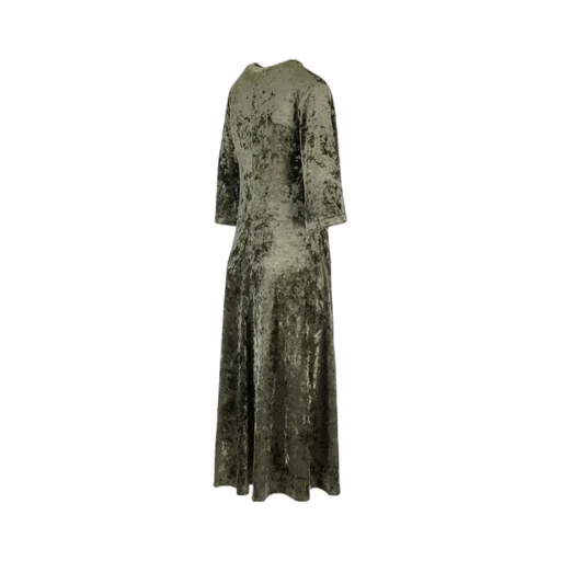 Crewneck Stretched Velvet Dress