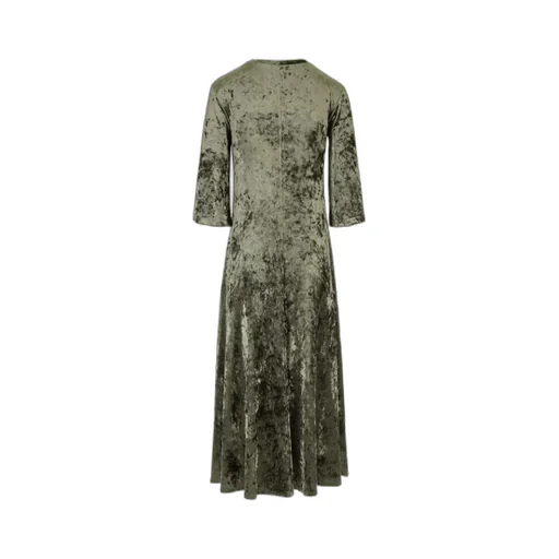 Crewneck Stretched Velvet Dress