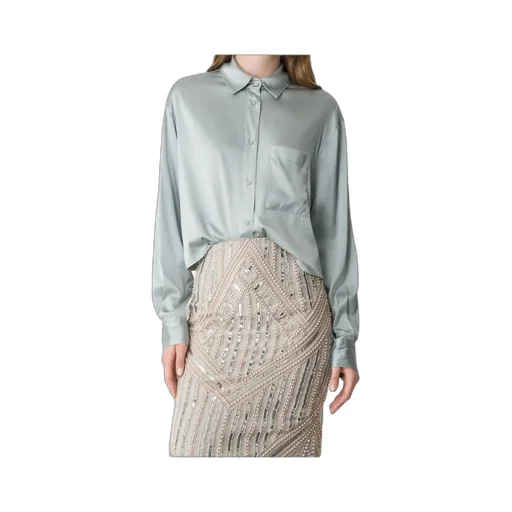Satin Button-Up Top