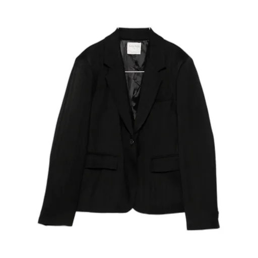 Pinstripe Single-Breasted Blazer