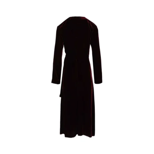Velvet Crossover Midi Dress