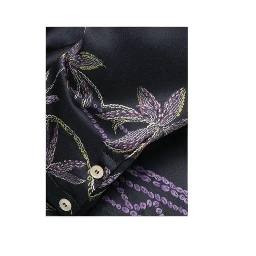 Embroidered Button-Up Top