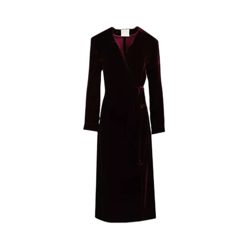 Velvet Crossover Midi Dress