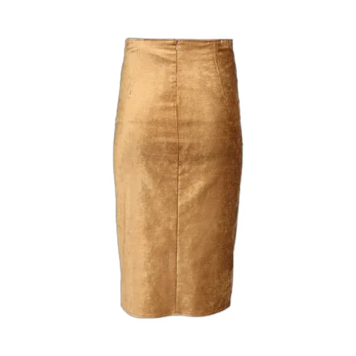 Stretch Velvet Pencil Skirt