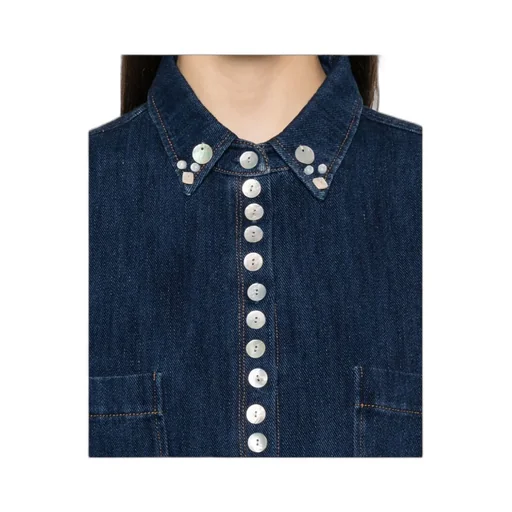 Long-Sleeved Denim Shirt