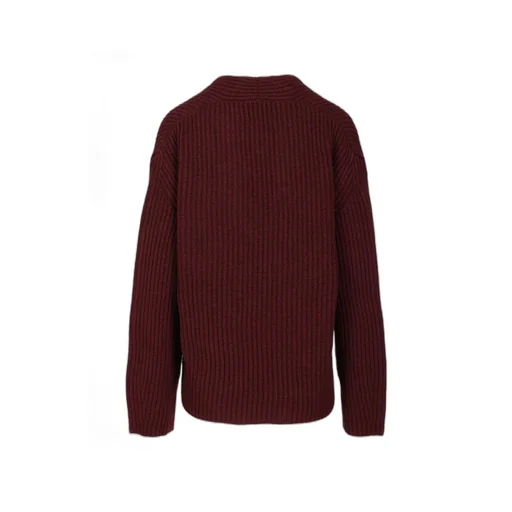 V-Neck Ribbed Knitwear