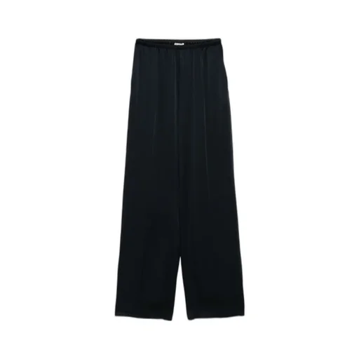 Satin Straight-Leg Trousers
