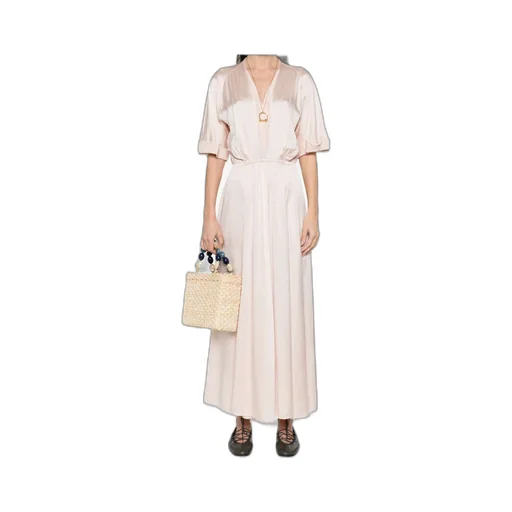 V-Neck Midi Dress