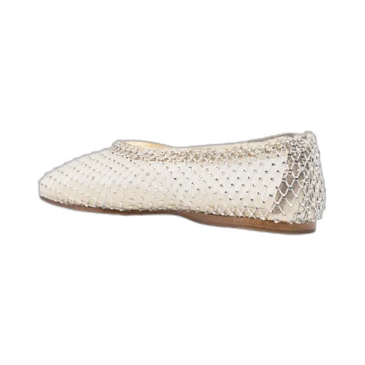 Mesh Embellished Flat Shoes