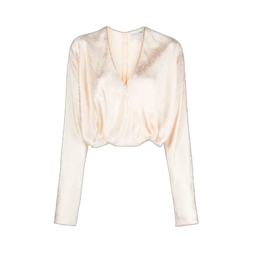Long-Sleeved V-Neck Blouse