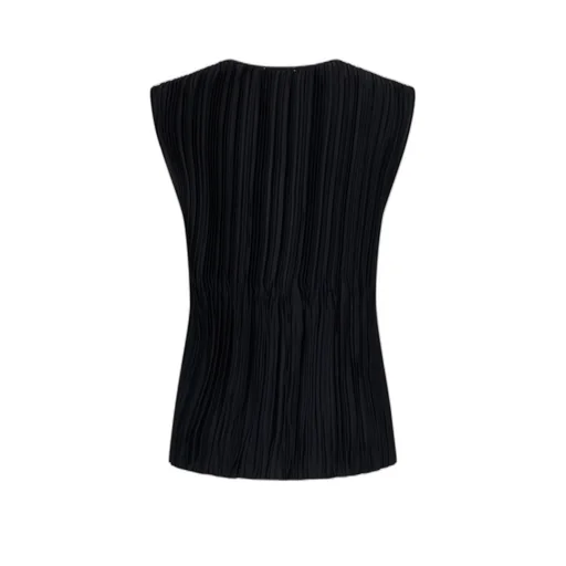 Pleated V-Neck Blouse