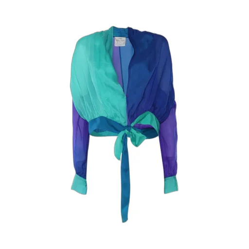 Color-Blocking Strappy Blouse