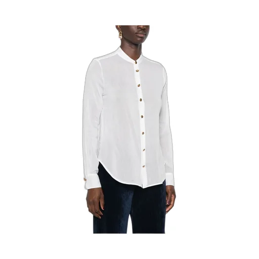Long-Sleeve Semi-Sheer Shirt