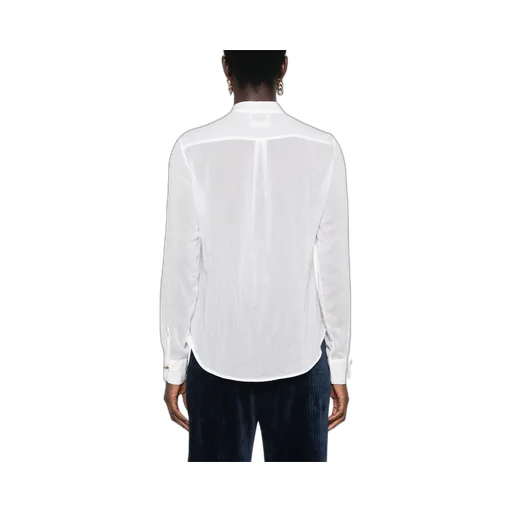 Long-Sleeve Semi-Sheer Shirt