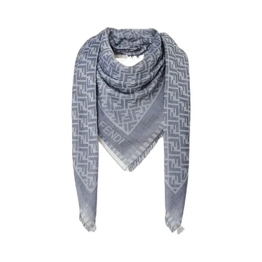 Allover Ff Printed Frayed-Edge Scarf