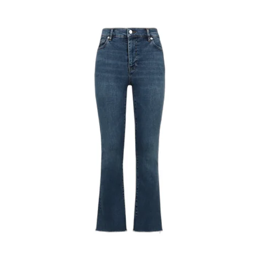 Le High Straight Raw Fray Jeans