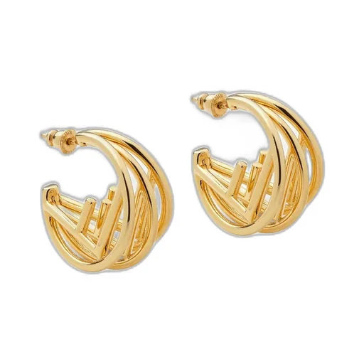 F Is Fendi Hoop Earrings