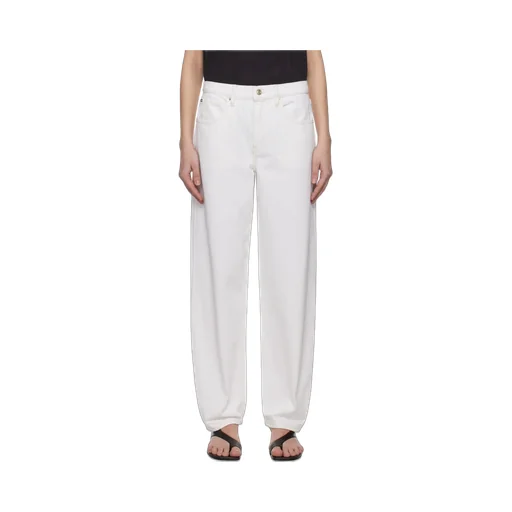 High Waist Long Slung Barrel Jeans