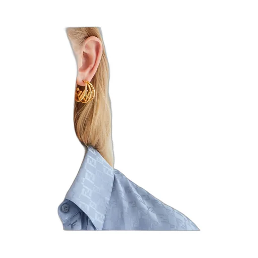 F Is Fendi Hoop Earrings