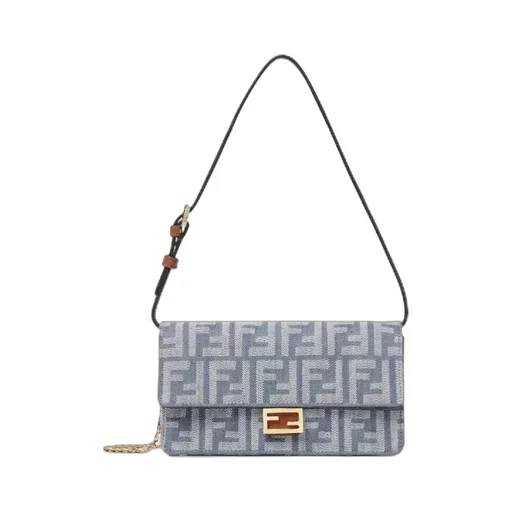 Baguette Ff Jacquard Chain-Linked Wallet