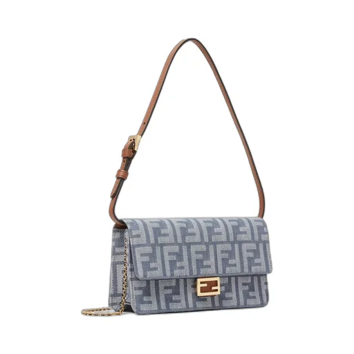 Baguette Ff Jacquard Chain-Linked Wallet