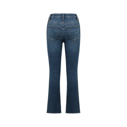 Le High Straight Raw Fray Jeans