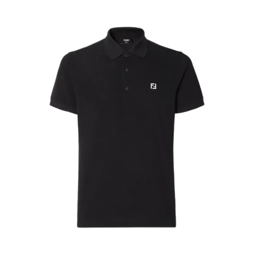 Logo Plaque Short Sleeved Polo Shirt