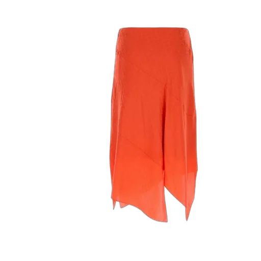 Ff Jacquard Asymmetric-Hem Midi Skirt