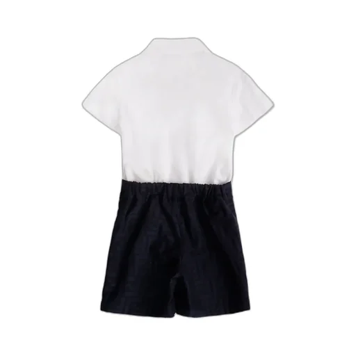 Ff-Jacquard Short And Shirt Set