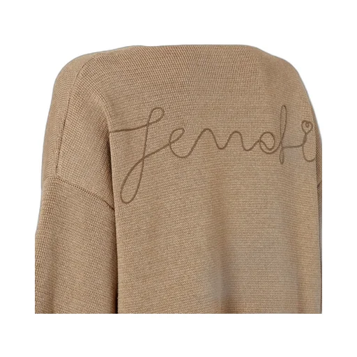 Dark Beige Cotton And Silk Sweater