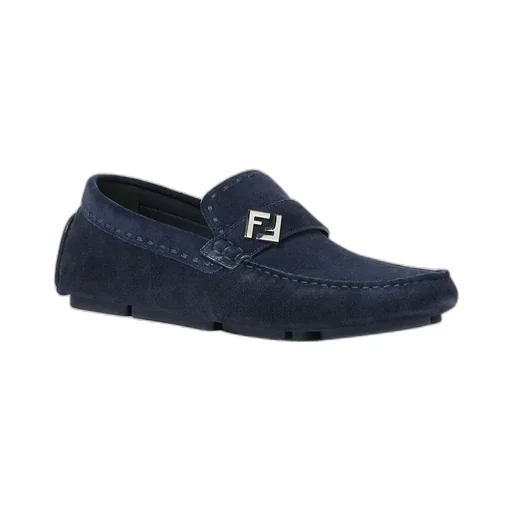 Navy Blue Suede Drivers