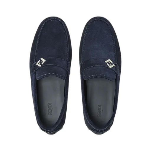 Navy Blue Suede Drivers