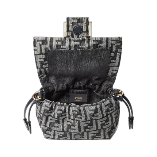 Ff Flocked Denim Mini-Bag