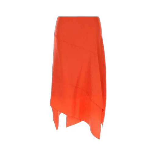 Ff Jacquard Asymmetric-Hem Midi Skirt