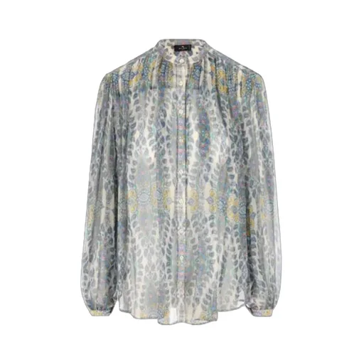 Floral Printed Long-Sleeved Shirt
