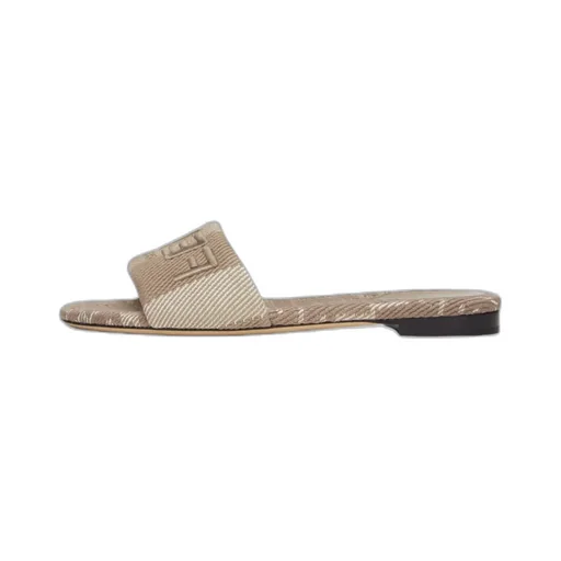 Sunshine Denim-Effect Jacquard Slides