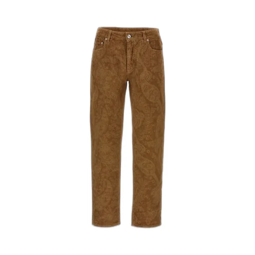 Paisley Printed Velvet Trousers