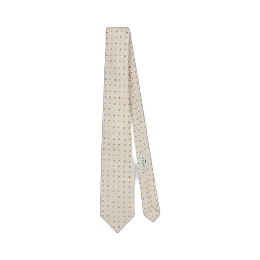 Micro-Paisley And Logo Tie