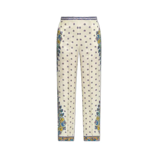 Dotted Straight Leg Trousers