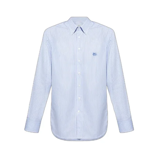 Logo Embroidered Striped Shirt