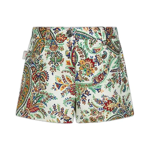 Paisley-Print Logo Tag Shorts