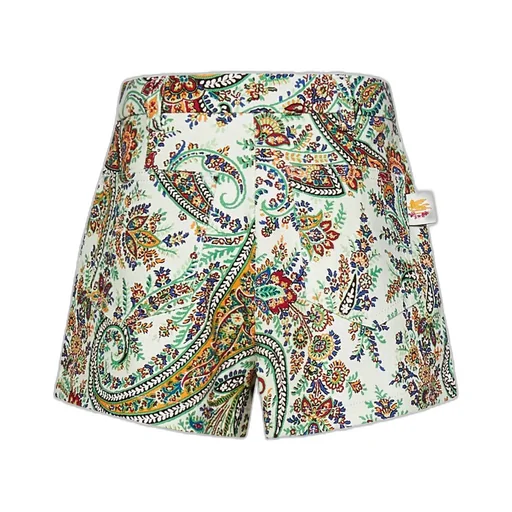 Paisley-Print Logo Tag Shorts